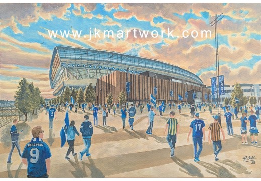 Hill Dickinson Stadium 'Going to the Match'  Fine Art Print - Everton FC Hill Dickinson Stadium 'Going to the Match' Fine Art Print - Everton FC